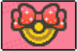 the pokemon amie graphic, a pokeball with a bow on it.